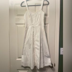 White guess buttoned up dress